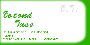 botond tuss business card
